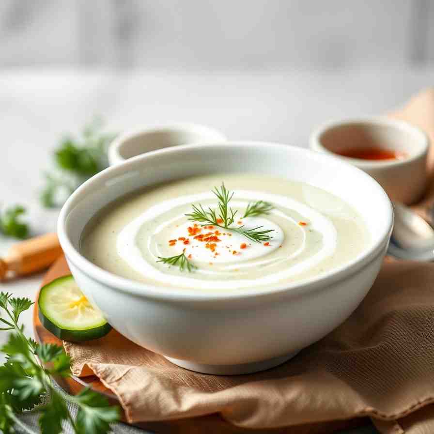 No-Cook Healthy Cucumber Yogurt Soup